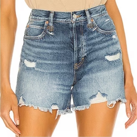 NWT Free People Makai Distressed Cutoff Shorts in Shout & Twist - Picture 6 of 11